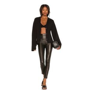 NEW Spanx Faux Leather-Like Skinny Pants Women's Black Size Large